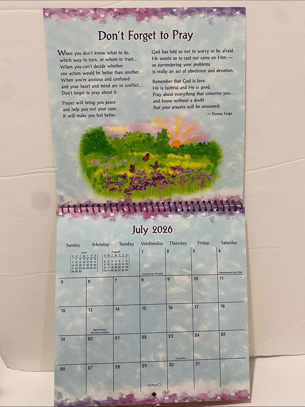 Blue Mountain Arts God Is Always Watching Over You 2026 Wall Calendar